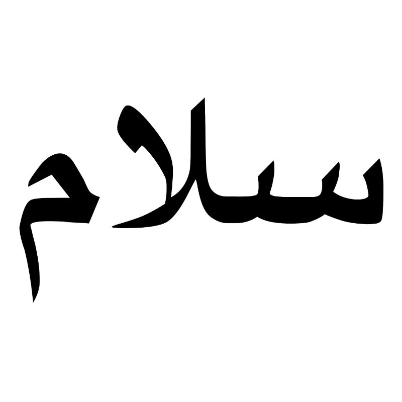 Salam - Meaning Peace - Arabic Script