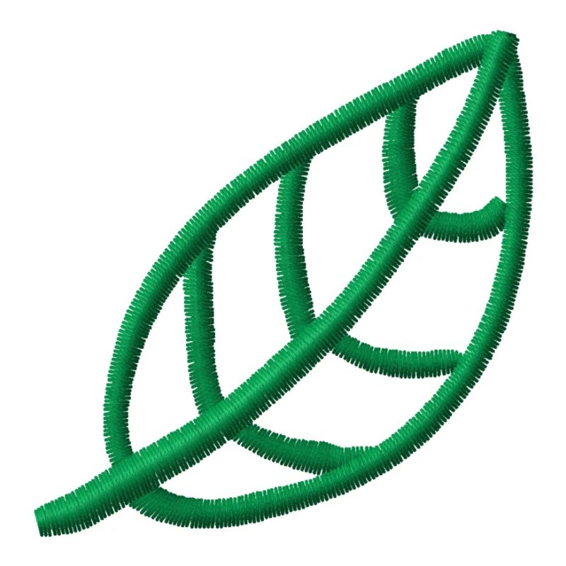 Leaf embroidered