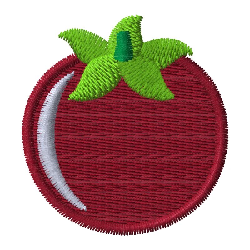 Tomate bestickt