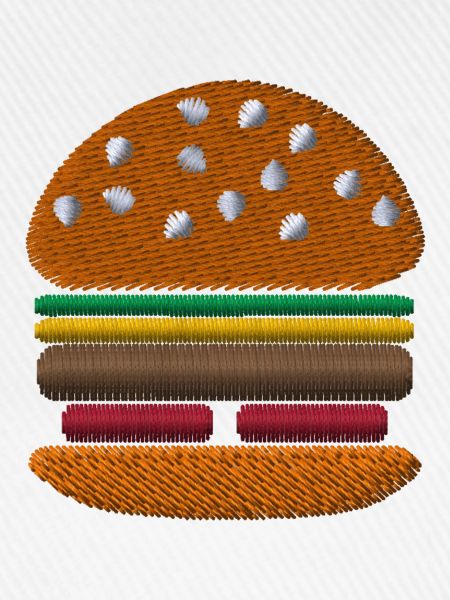 Burger embroidered