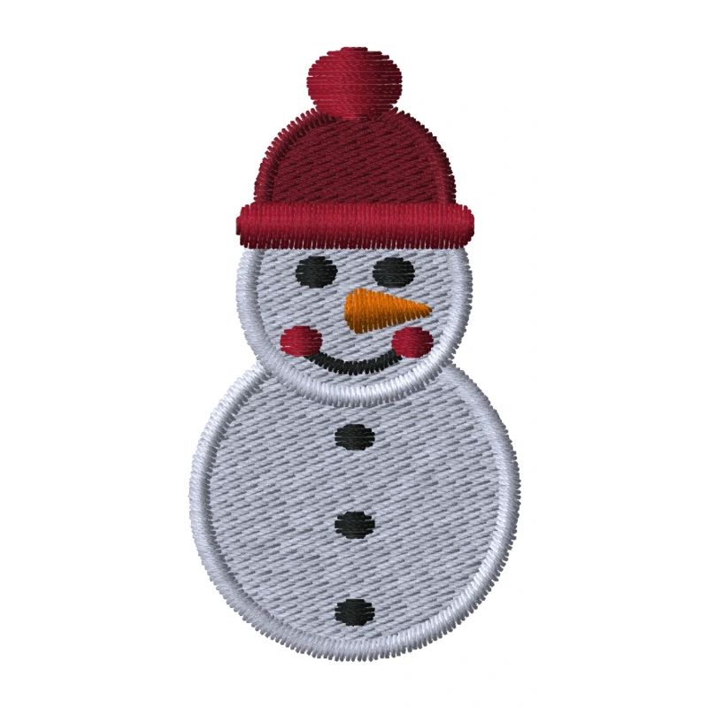 Schneemann bestickt