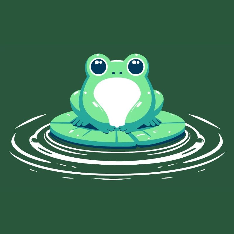 Frog on lily pad