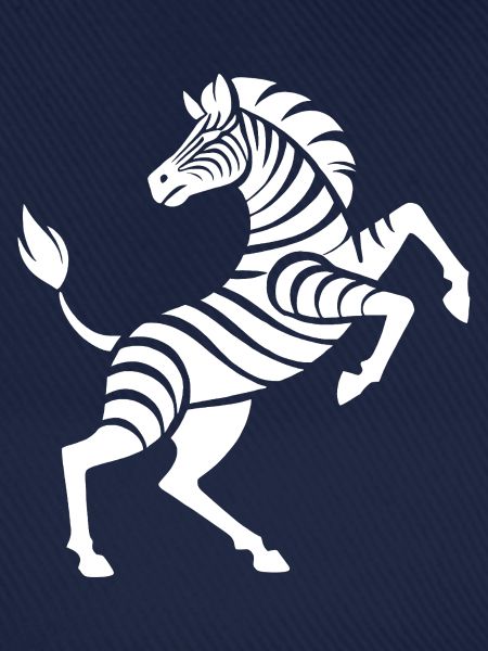 Zebra Hufe hoch Kunststück Silhouette