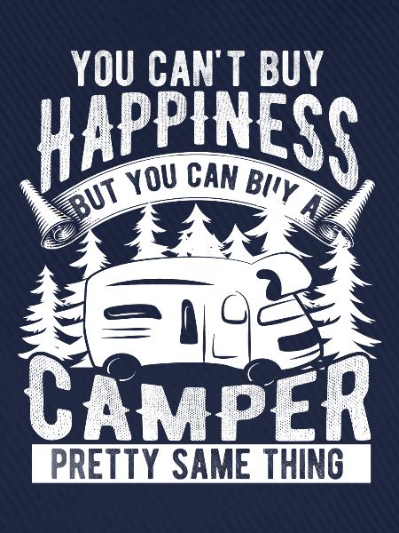 Camper caravan glücklich