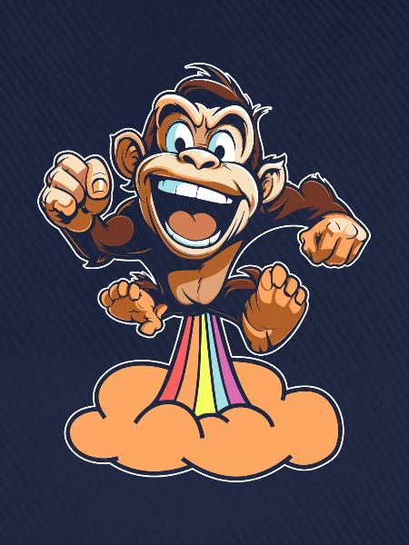 Affe Witzig Regenbogenfurz