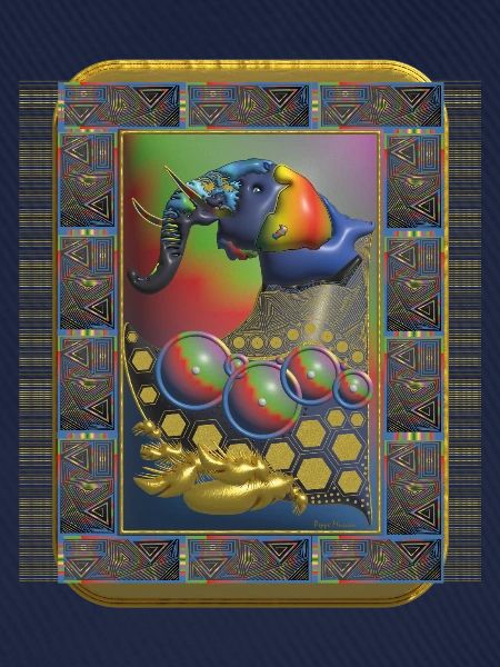 Elefantenkunst Kubismus