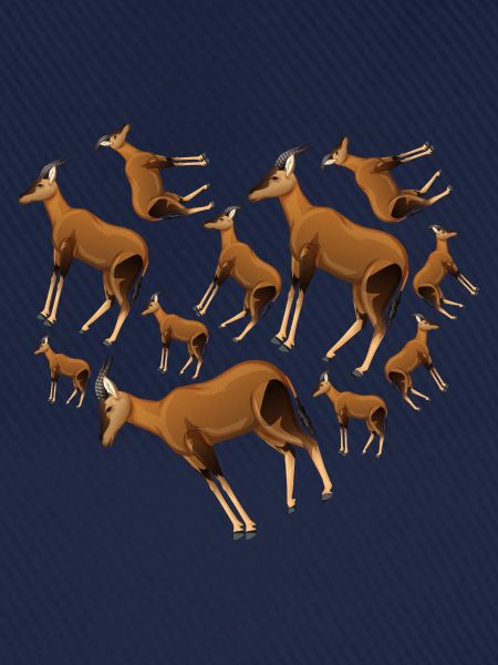 Herz Antilope