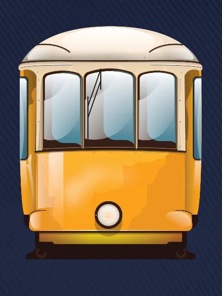 Gelbe Straßenbahn
