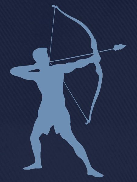 Bogenschütze-Silhouette, Präzises