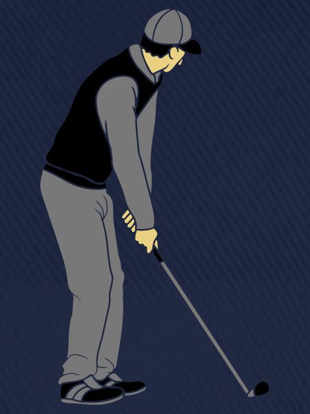 Golf spielen Clipart