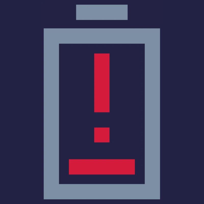 Point d’exclamation batterie pas d’alimentation