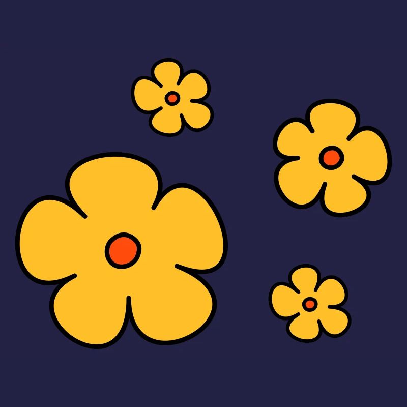 Blumen dreifarbig