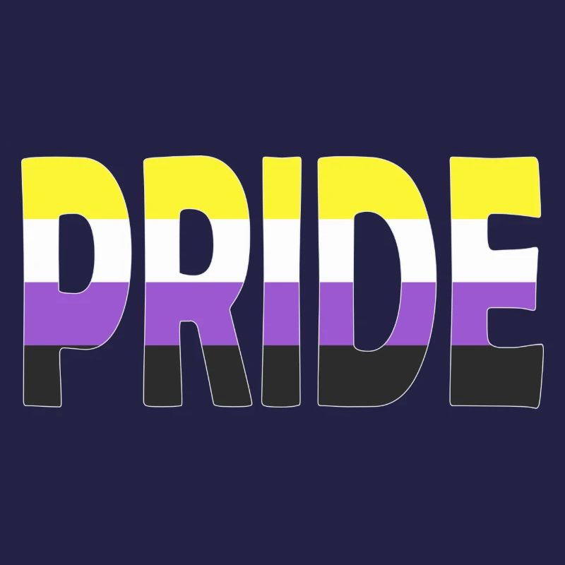 Pride lettering Non-Binary Non-Binary LGBTQ