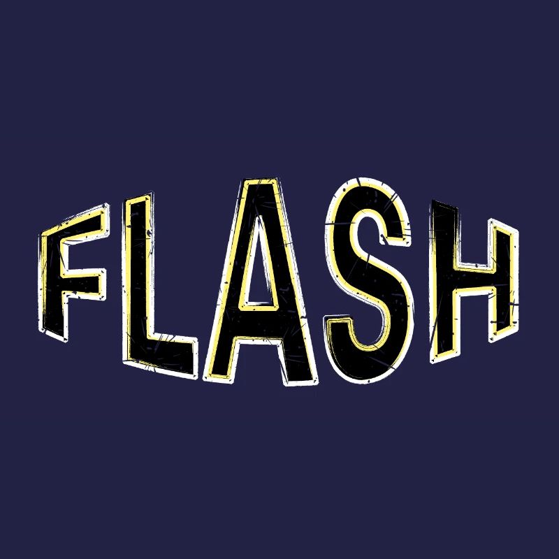 FLASH label with flashes