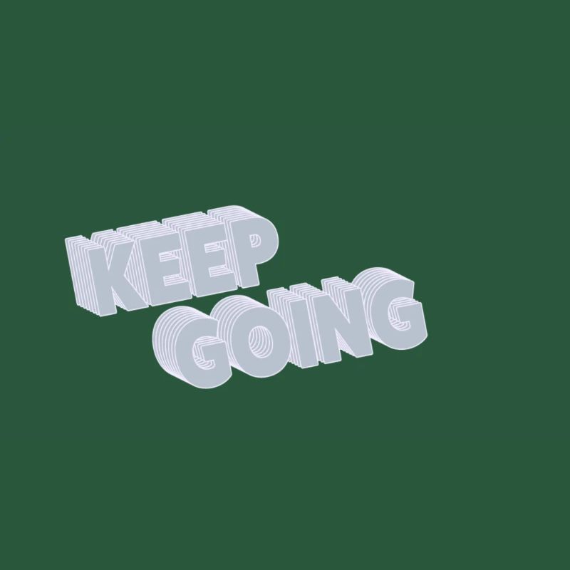 Spruch Motivation keep going Geschenk Illustration