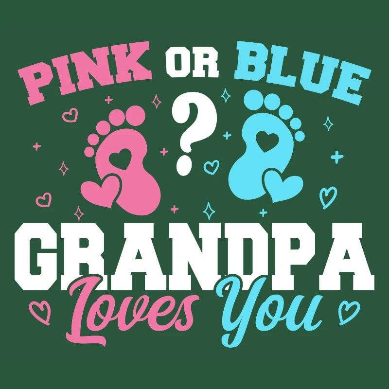 Rosa oder blauer Opa liebt dich - Opa