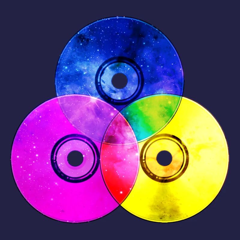 Colourful CDs (triangle)