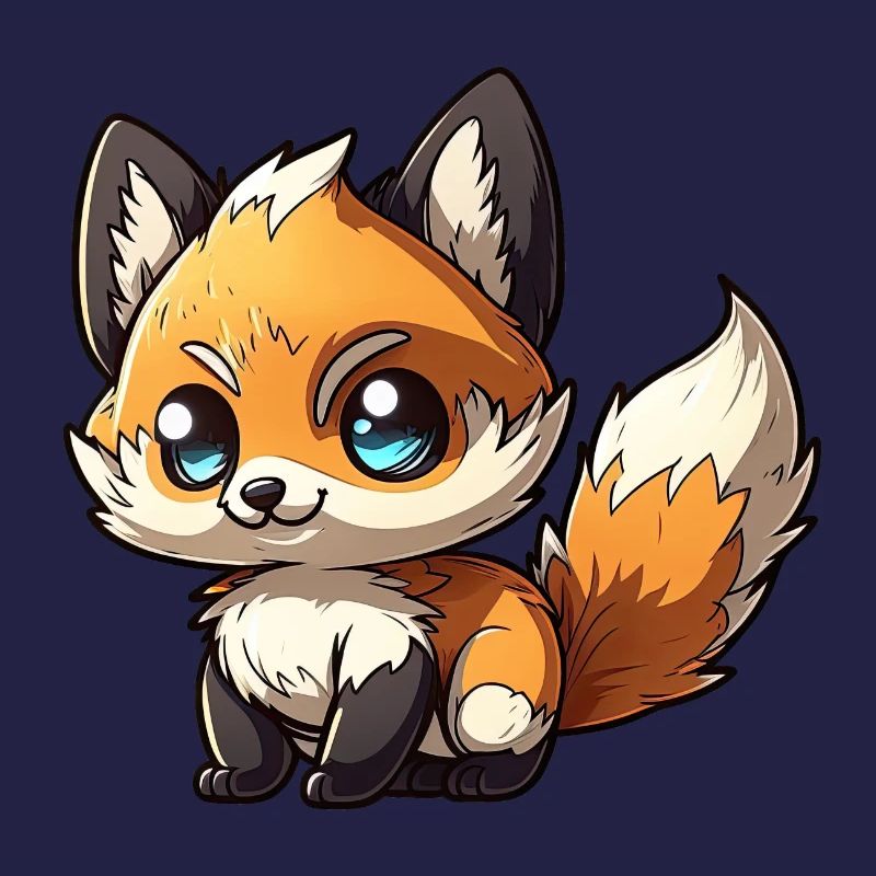 Mignon bébé renard chibi