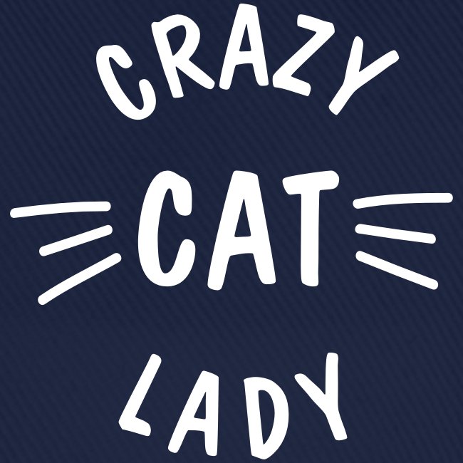 Crazy Cat Lady meow - Baseballkappe