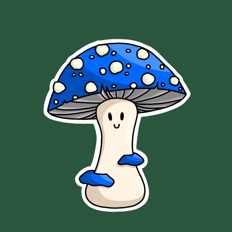 Happy Blue Toadstool