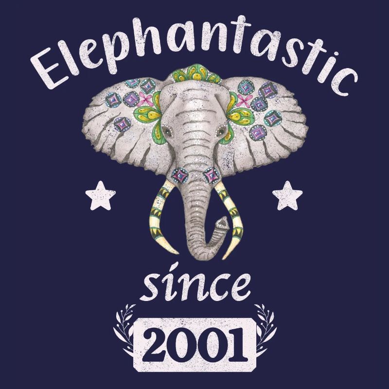 Elephantastic since 2001, elephant head decorated