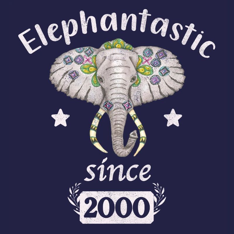 Elephantastic since 2000, elephant head decorated