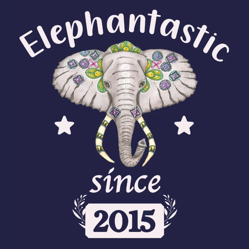 Elephantastic since 2015, elephant head decorated