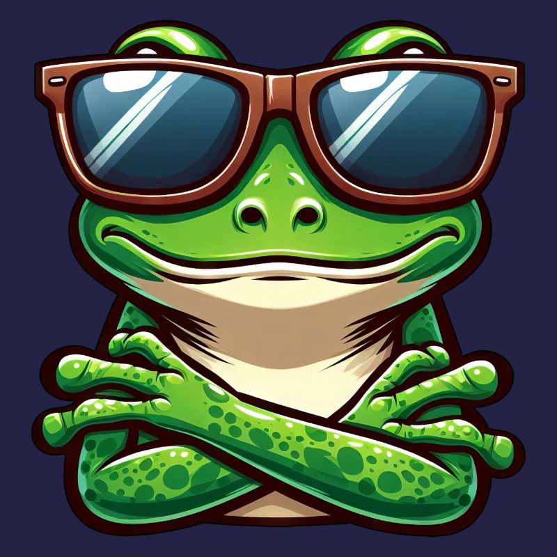 Cool Frog Toad Toad Sunglasses Cartoon