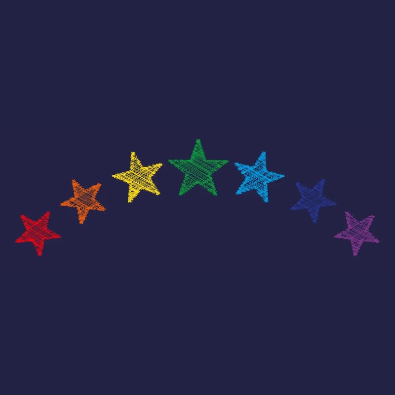Sterne Regenbogen scribble
