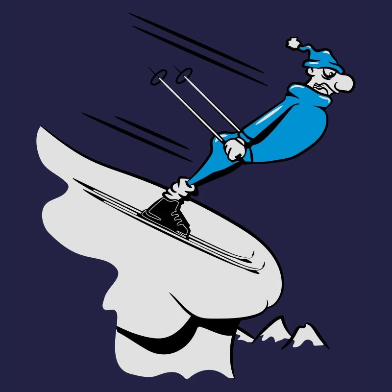 Winter Urlaub ski abfahrt witzig comic