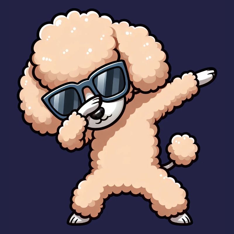 Cool Poodle Dab Pose Funny