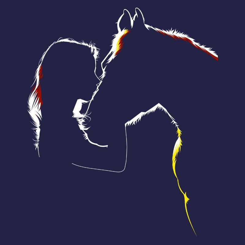 Pferd Mädchen Silhouette