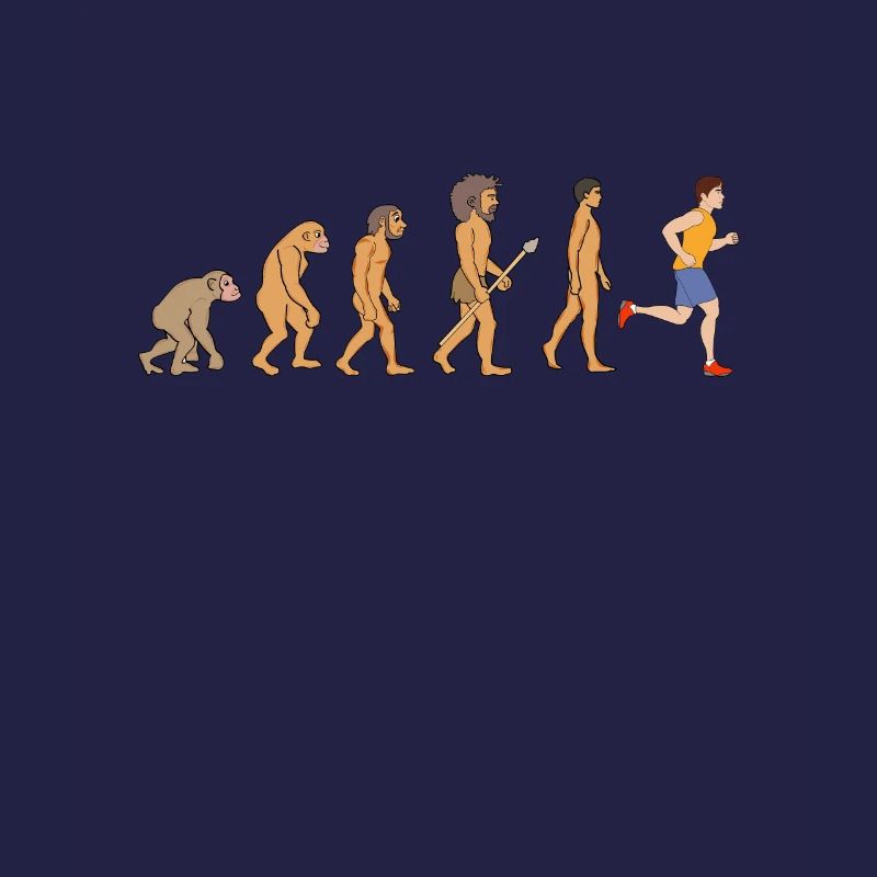 Funny Running Evolution Jogging Cardio Runner Gift