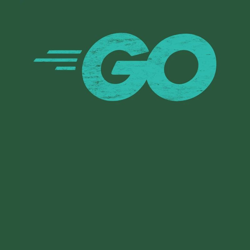 Go Programming Language with Go logo distressed