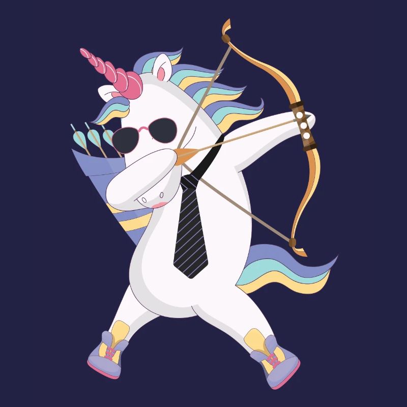 Dabbing Unicorn mit Pfeil und Bogen Geschenk