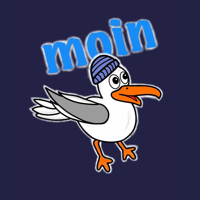 Möwe sagt moin