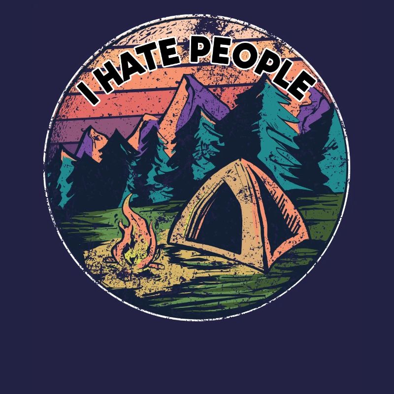 I hate people distressed vintage retro hate haters