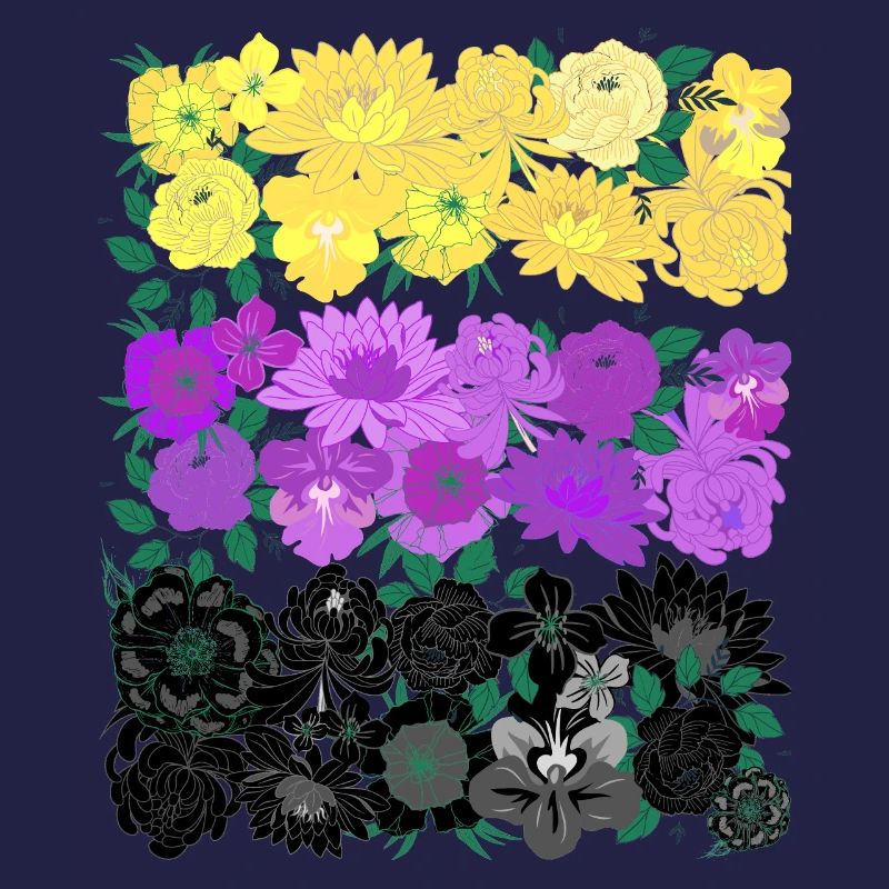 Non binary flower flag