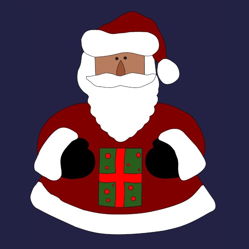 Weihnachtsmann mit Geschenk