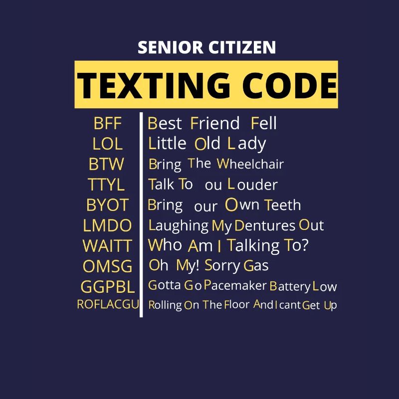 Lustiger Senioren-SMS-Code-Design Opa
