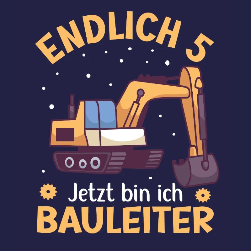 5. Geburtstag Junge Bagger Design Endlich 5
