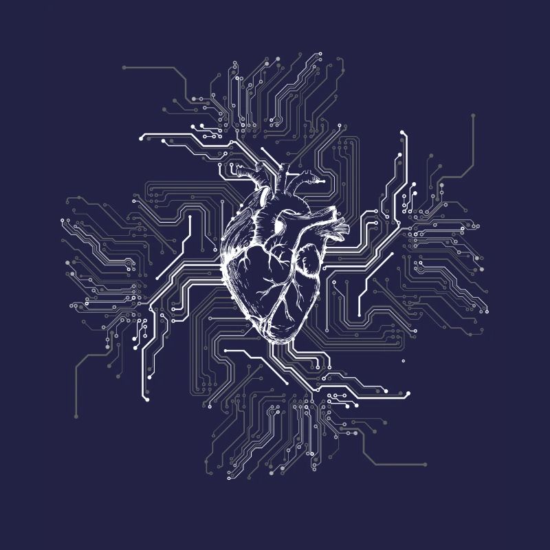 Anatomisches Herz CPU Prozessor PCB Board Computer