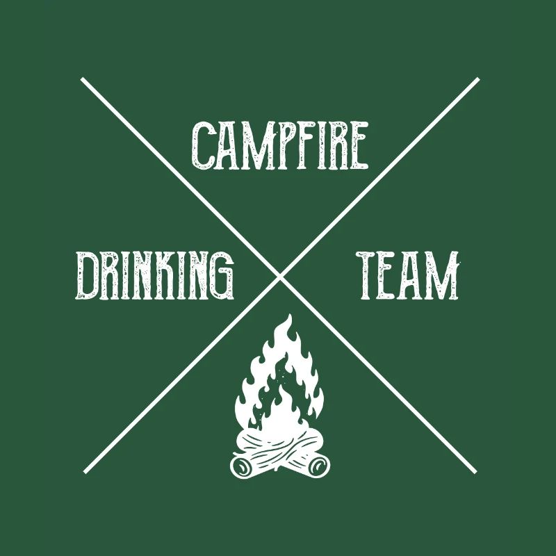 Campfire Drinking Team Camping Camper