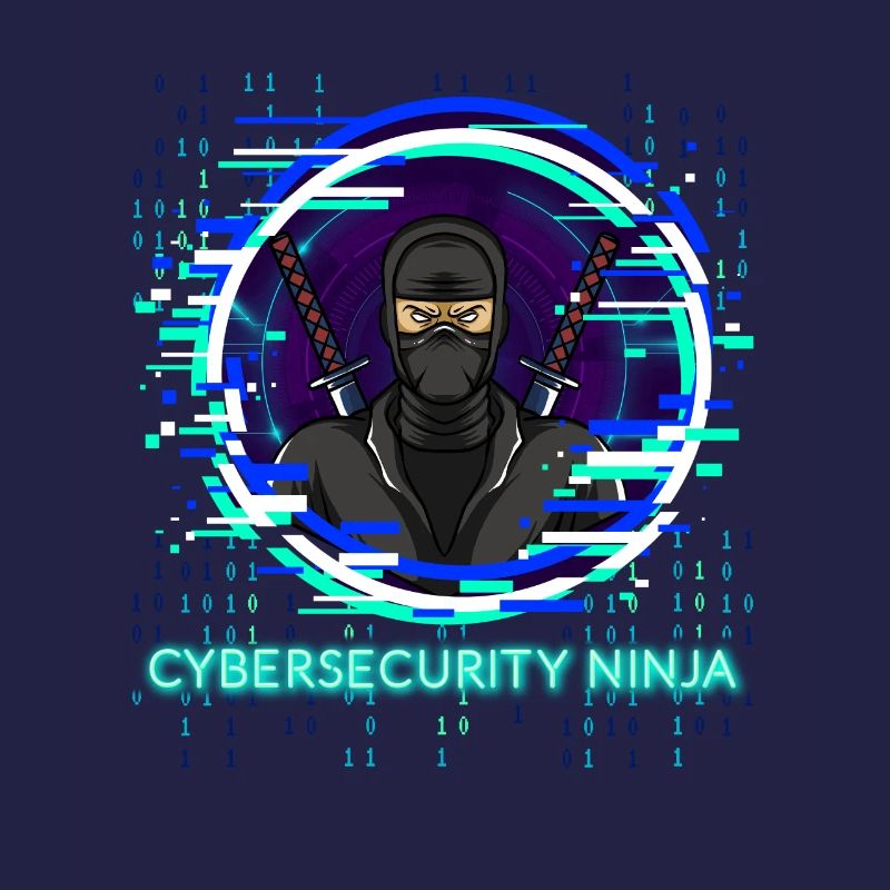 Cybersecurity Ninja Code Programmierer Nerd
