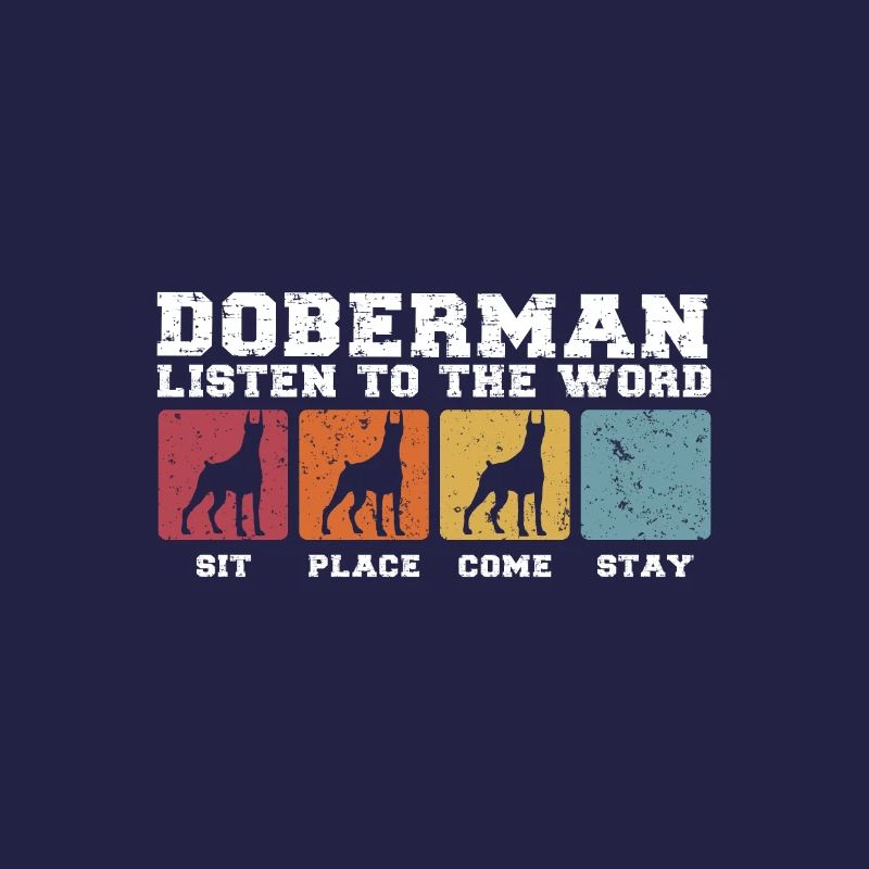 Doberman écoute la parole