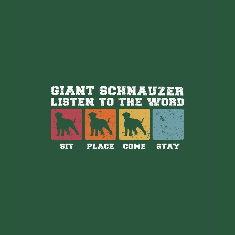 Schnauzer géant écoute le mot