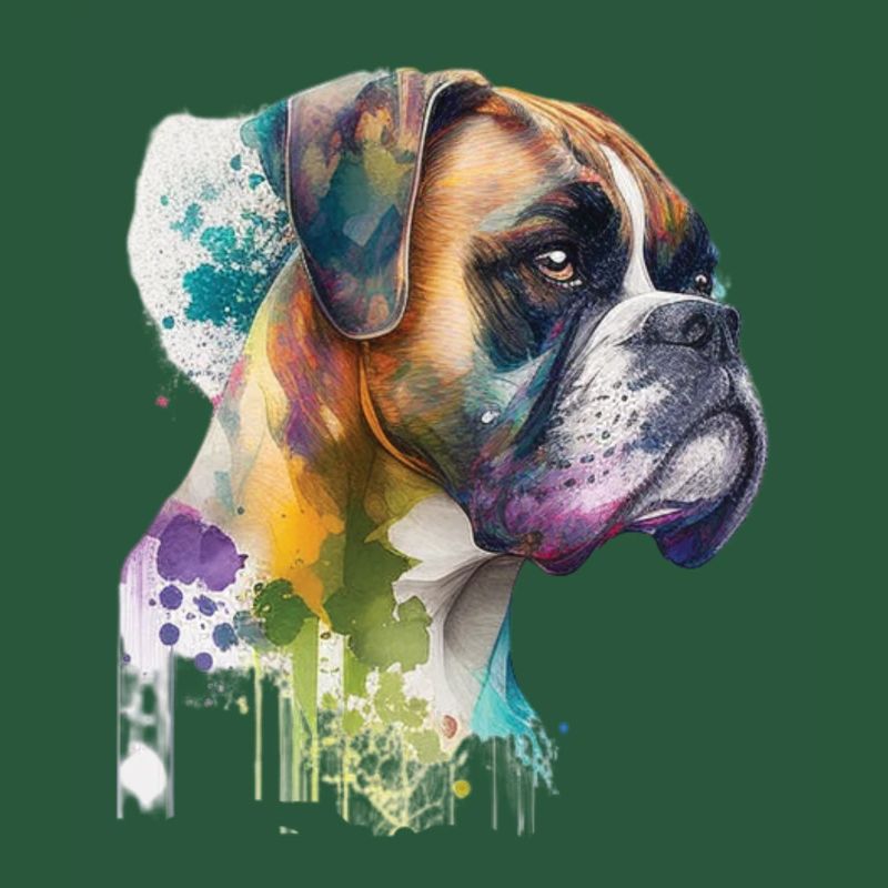 Conception de l’aquarelle allemande Boxer Dog