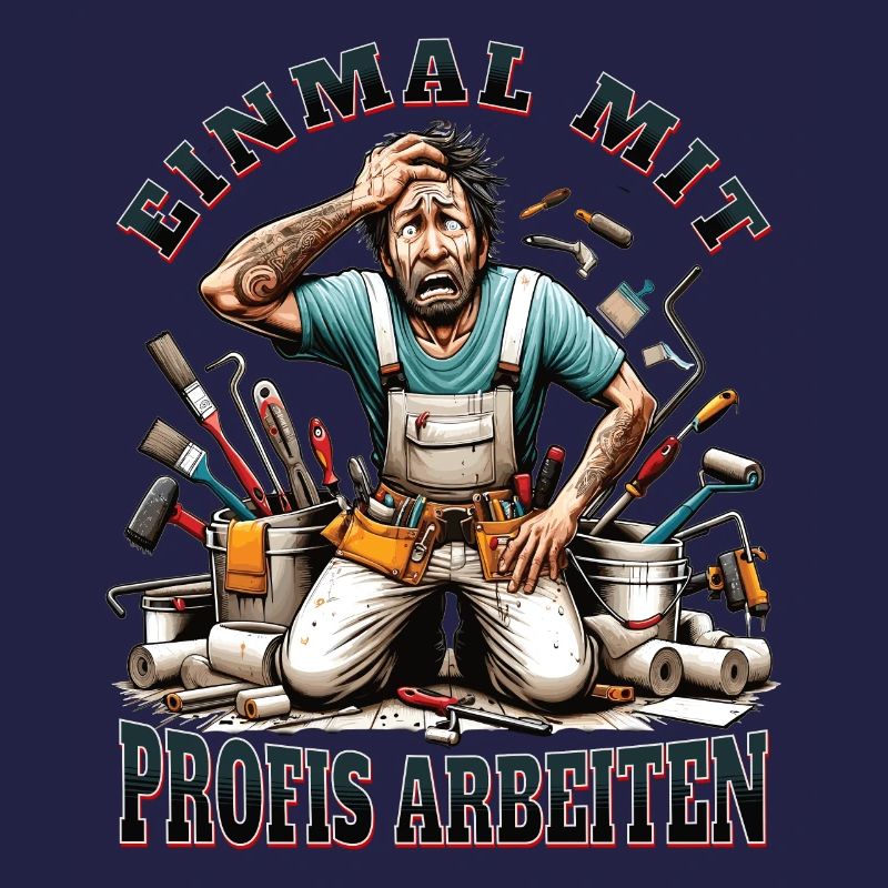 Working with professionals, funny master painter