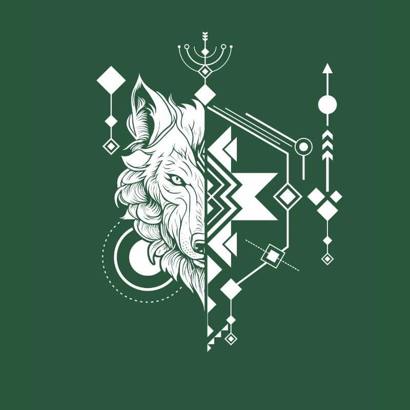 Wolf Abstract Polygon Geometrical Wolf