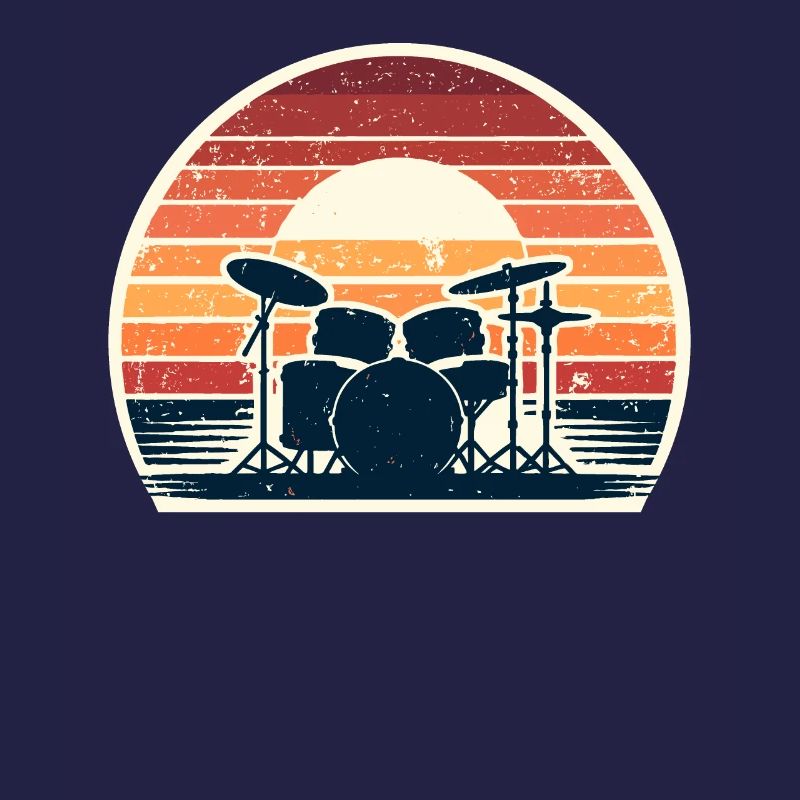 Retro Drumset Drum Drummer Drumming Drummers